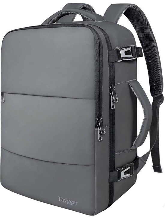 Women\'s Darkgrey 15.6inch Laptop Mochila Flight Approved Daypack with Pocket main image 4